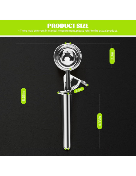 Cuchara para Masa de Galletas 60 ml PTAHON Acero Inoxidable