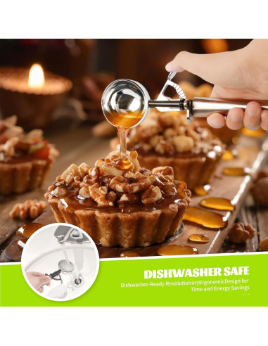 Cuchara para Masa de Galletas 60 ml PTAHON Acero Inoxidable