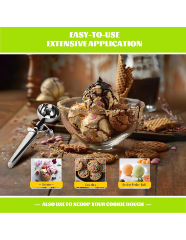 Cuchara para Masa de Galletas 60 ml PTAHON Acero Inoxidable