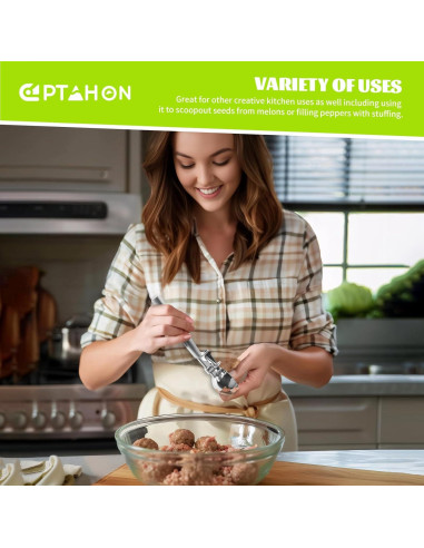 Cuchara para Masa de Galletas 60 ml PTAHON Acero Inoxidable