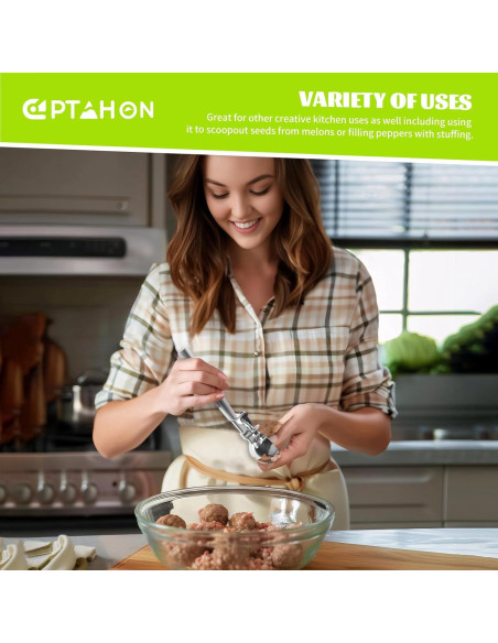 Cuchara para Masa de Galletas 60 ml PTAHON Acero Inoxidable