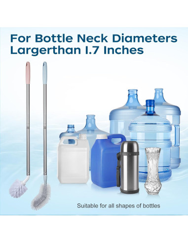 Juego de 2 Cepillos de Limpieza AQFTUSX para Botellas 66-74 cm