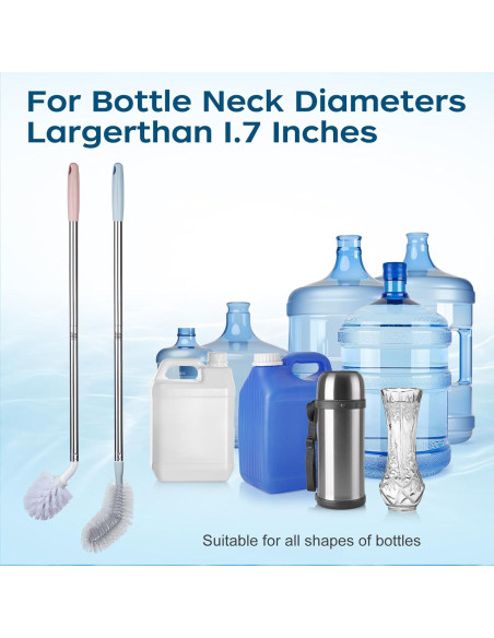 Juego de 2 Cepillos de Limpieza AQFTUSX para Botellas 66-74 cm
