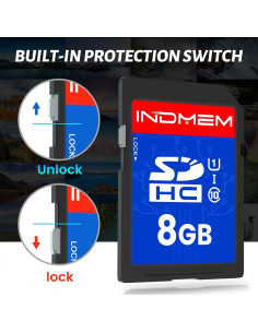 Tarjeta SD 8GB UHS-I Clase 10 INDMEM - Paquete de 10 Unidades 2