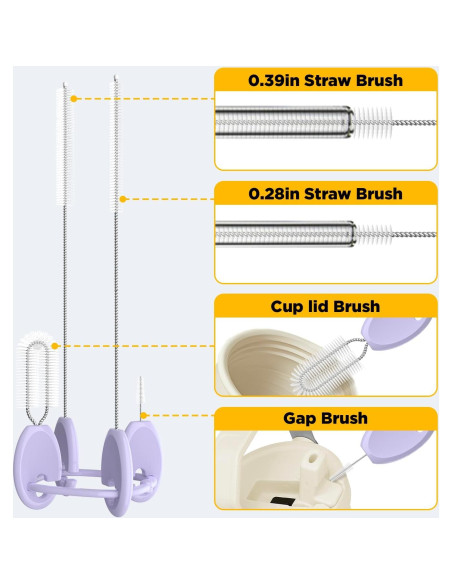 Juego de Cepillos Limpiadores VOGOGE 4 Piezas para Pajitas