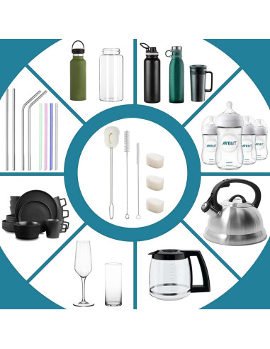 Set de 6 Cepillos de Limpieza ALINK para Botellas 14.5"