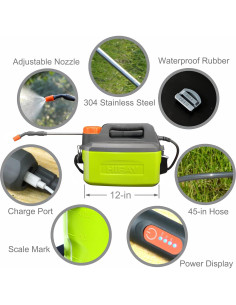 Pulverizador Eléctrico HIFAY ES4-PRO 4L Batería 4000mAh Verde 2