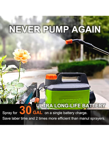 Pulverizador Eléctrico HIFAY ES4-PRO 4L Batería 4000mAh Verde