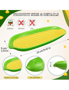 Set de 19 Piezas para Servir Maíz Teenyyou - Bandejas, Soportes y Espátula 2