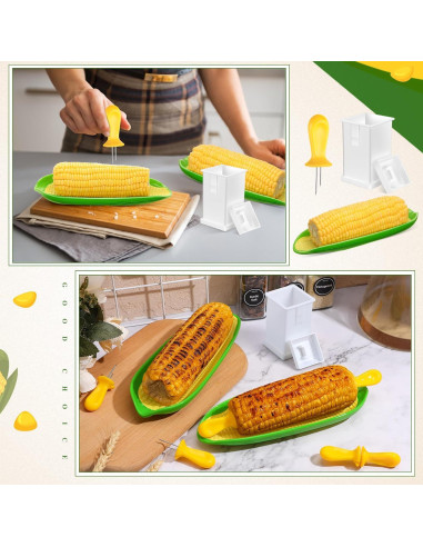 Set de 19 Piezas para Servir Maíz Teenyyou - Bandejas, Soportes y Espátula