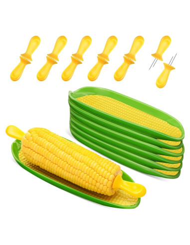 Juego de 9 Piezas de Platos y Sujetadores para Mazorcas Teenyyou