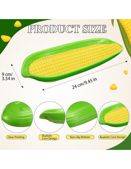 Juego de 9 Piezas de Platos y Sujetadores para Mazorcas Teenyyou Juego de 9 Piezas de Platos y Sujetadores para Mazorcas Teenyyou