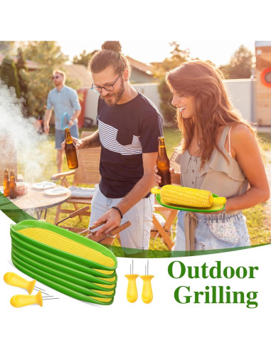 Juego de 9 Piezas de Platos y Sujetadores para Mazorcas Teenyyou