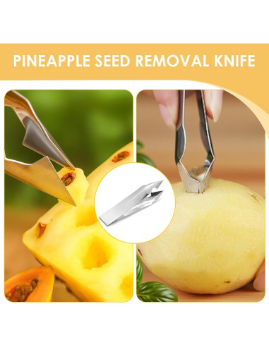 Juego de 4 Piezas para Quitar Ojos de Piña VILPKWMP Acero Inoxidable