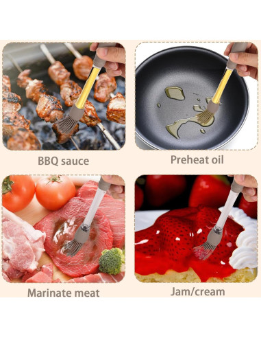 Juego de 6 brochas de cocina de silicona Lyreh resistentes al calor