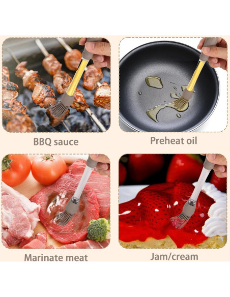Juego de 6 brochas de cocina de silicona Lyreh resistentes al calor