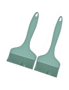 2 Piezas Brochas de Silicona Konilaomu Resistentes al Calor Verde