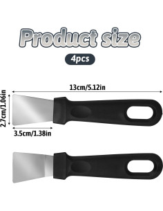 Paquete de 4 Raspadores de Acero Inoxidable Trinkrittey 2