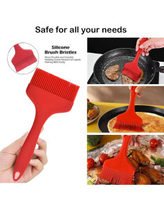 Brocha de Basting de Silicona AMILYCOE 22.6cm Resistente al Calor 2