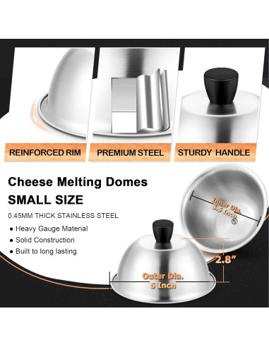 Cubiertas de Basting Joyfair 15.24 cm + Prensa Hamburguesas