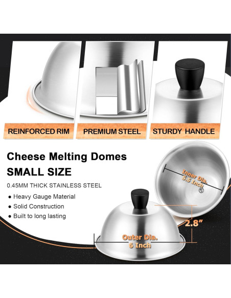 Cubiertas de Basting Joyfair 15.24 cm + Prensa Hamburguesas