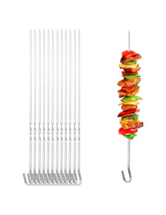 Set de 12 Pinchos de Metal Inoxidable Yolmooat 35.56 cm