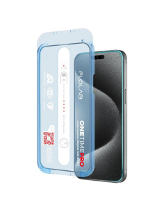 Protector de Pantalla FLOLAB NanoArmour para iPhone 15 Pro - Vidrio Templado 3D Anti-Reflectante