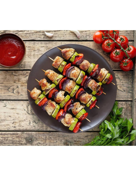 120 Pinchos de Bambú Gere 18 cm 5 mm para Kebab y Caramelos