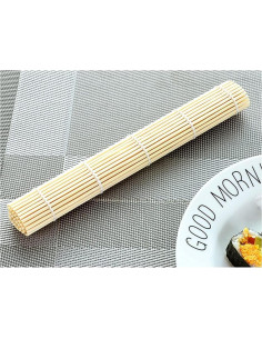 Estera de Bambú Natural HYROOY para Hacer Sushi 24x25 cm 2