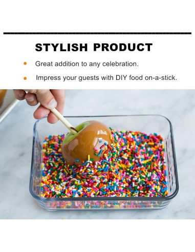 120 Pinchos de Bambú Gere 18 cm 5 mm para Kebab y Caramelos