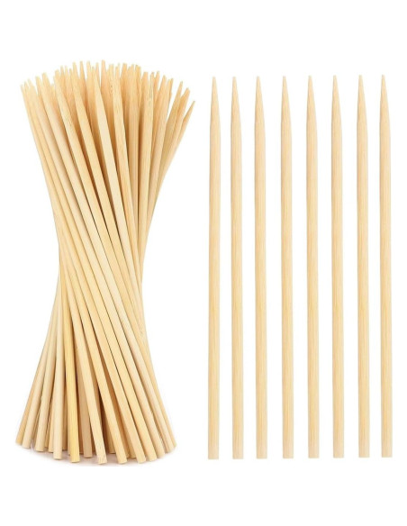 120 Pinchos de Bambú Gere 18 cm 5 mm para Kebab y Caramelos