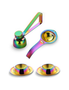 Juego de Cortador y Separador de Huevos DOCBLACK Acero Inoxidable
