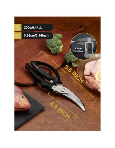 Tijeras de Cocina Vomsocs Alta Resistencia Acero Inoxidable