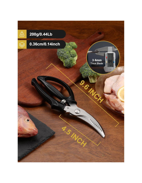 Tijeras de Cocina Vomsocs Alta Resistencia Acero Inoxidable
