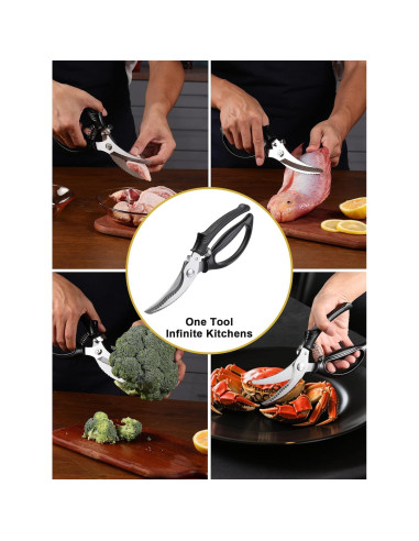 Tijeras de Cocina Vomsocs Alta Resistencia Acero Inoxidable