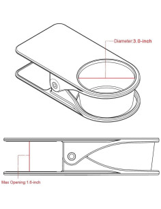 Soporte para Bebidas Clip SERO Innovation Azul 20.1x9.9 cm 2