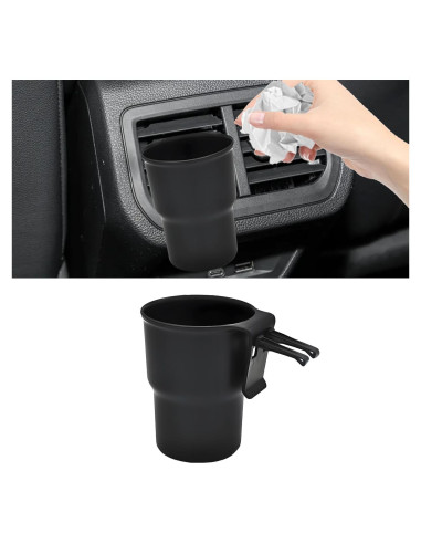 Soporte de Taza para Coche HQRNYP Negro Universal 7x12 cm
