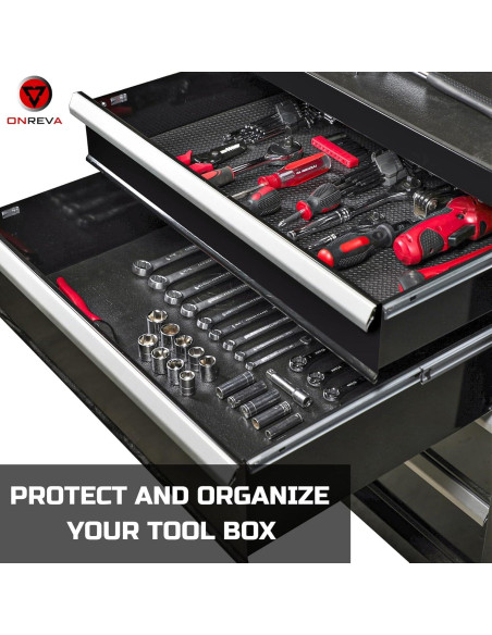 Forro de Caja de Herramientas ONREVA 76 cm x 9 m Negro Antideslizante
