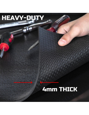 Forro de Caja de Herramientas ONREVA 76 cm x 9 m Negro Antideslizante