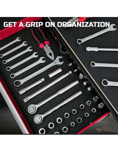 Forro de Caja de Herramientas ONREVA 76 cm x 9 m Negro Antideslizante