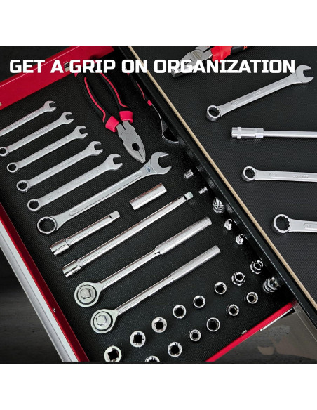 Forro de Caja de Herramientas ONREVA 76 cm x 9 m Negro Antideslizante