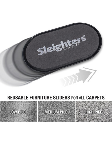 Almohadillas deslizantes para muebles Sleighters 8 unidades 15x8 cm