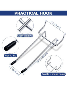 Paquete de 50 Ganchos Doble Brazo Shimeyao para Tablero de Clavos 2
