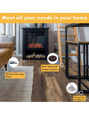 Deslizadores de Muebles Wizard Sliders 36 Piezas Autoadhesivos