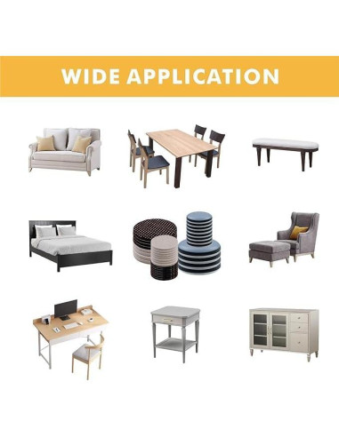 Deslizadores de Muebles Wizard Sliders 36 Piezas Autoadhesivos