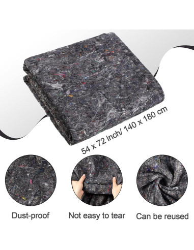 32 Mantas de Mudanza Newwiee 140x180 cm Gris Resistente