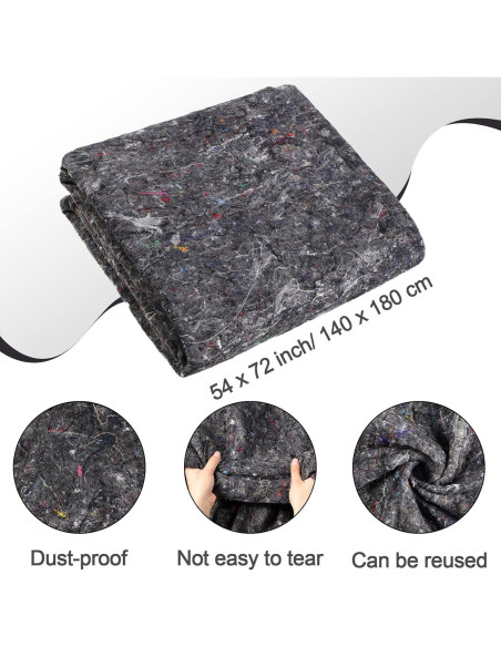 32 Mantas de Mudanza Newwiee 140x180 cm Gris Resistente