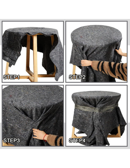 32 Mantas de Mudanza Newwiee 140x180 cm Gris Resistente