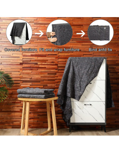 32 Mantas de Mudanza Newwiee 140x180 cm Gris Resistente