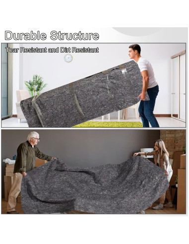 32 Mantas de Mudanza Newwiee 140x180 cm Gris Resistente